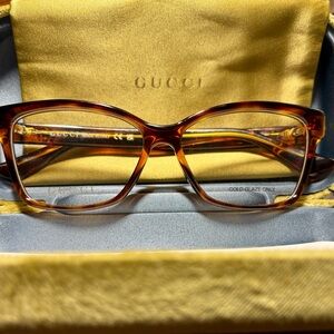 New Gucci Brown Rectangular Glasses. Ready for prescription!